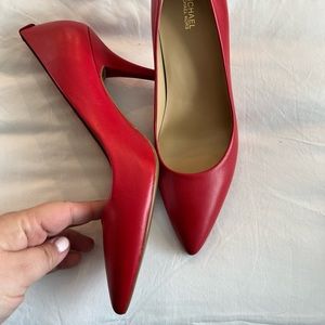Red Leather Michael Kors Pumps